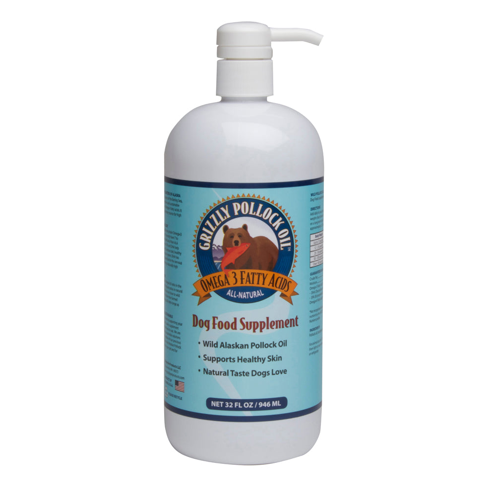 Grizzly® Wild Alaskan Pollock Oil Dog Food Supplement 32 Oz