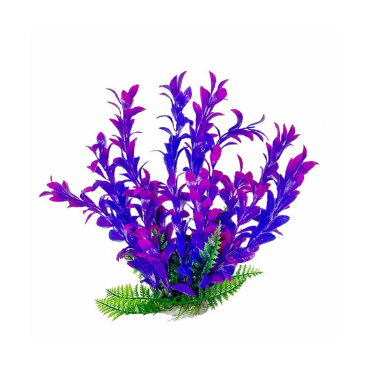 Aquatop® Hygro-Like Aquarium Plant 6 Inch Pink/Purple Color with Weighted Base