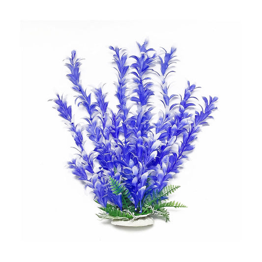 Aquatop® Bacopa-Like Aquarium Plant 6 Inch Blue White Color with Weighted Base