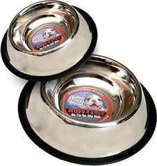 Loving Pets Ruff N Tuff Traditional No Tip Stainless Steel Pet Dishes