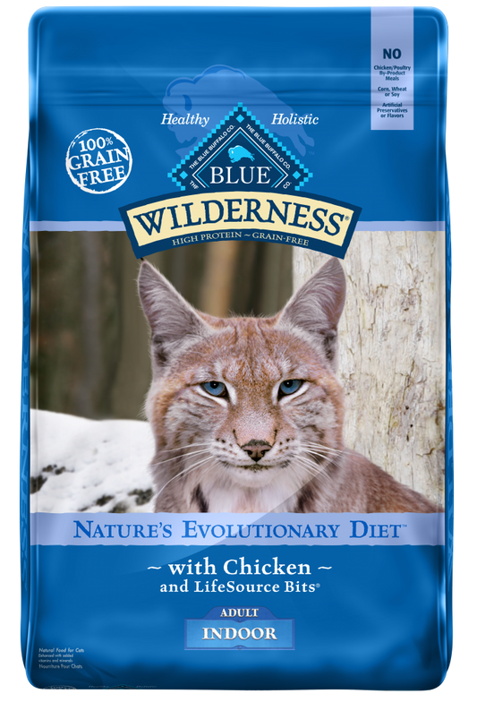 Blue Buffalo Wilderness Grain Free Chicken High Protein Recipe Indoor Dry Cat Food