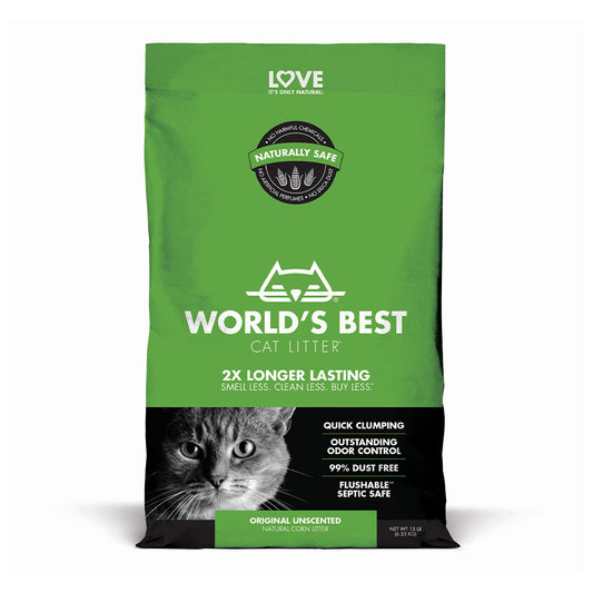 World's Best Cat Litter™ Original Unscented Clumping Cat Litter 15 Lbs