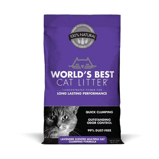 World's Best Cat Litter™ Lavender Scented Multiple Cat Clumping Formula Cat Litter 14 Lbs