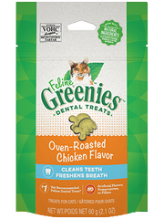 Greenies Feline Dental Oven Roasted Chicken Flavor Cat Treats