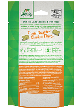 Greenies Feline Dental Oven Roasted Chicken Flavor Cat Treats