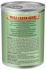 Blue Buffalo Wilderness Wolf Creek Stew Hearty Duck Stew Canned Dog Food