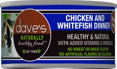 Dave's Naturally Healthy Chicken and Whitefish Canned Cat Food