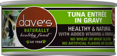 Dave's Naturally Healthy Tuna Entre in Gravy Canned Cat Food