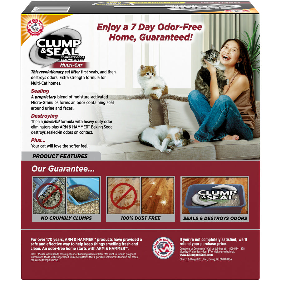 Arm & Hammer Multi-Cat Clump and Seal Complete Odor Sealing Cat Litter