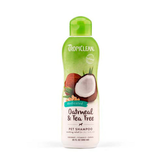 Tropiclean® Oatmeal & Tea Tree Medicated Shampoo for Dog & Cat 20 Oz