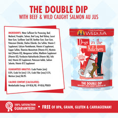 Weruva Dogs in the Kitchen The Double Dip Grain Free Beef & Salmon Dog Food Pouches