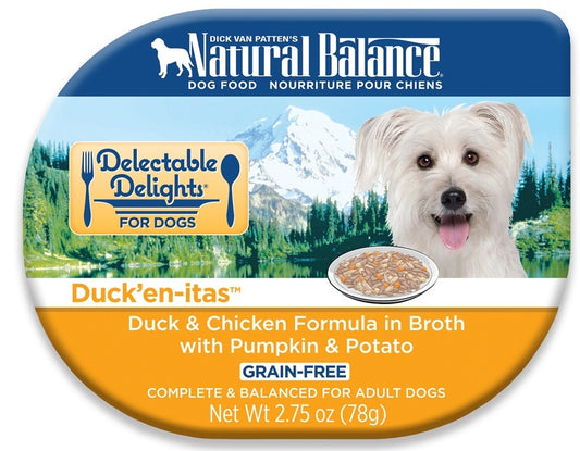 Natural Balance Delectable Delights Duckenitas Grain Free Duck and Chicken Formula in Broth with Pumpkin and Potato Wet Dog Food