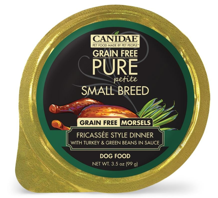 Canidae Grain Free PURE Petite Small Breed Fricassee Style Dinner Morsels with Turkey and Green Beans in Sauce Wet Dog Food