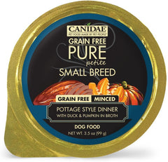 Canidae Grain Free PURE Petite Small Breed Pottage Style Dinner Minced with Duck and Pumpkin in Broth Wet Dog Food