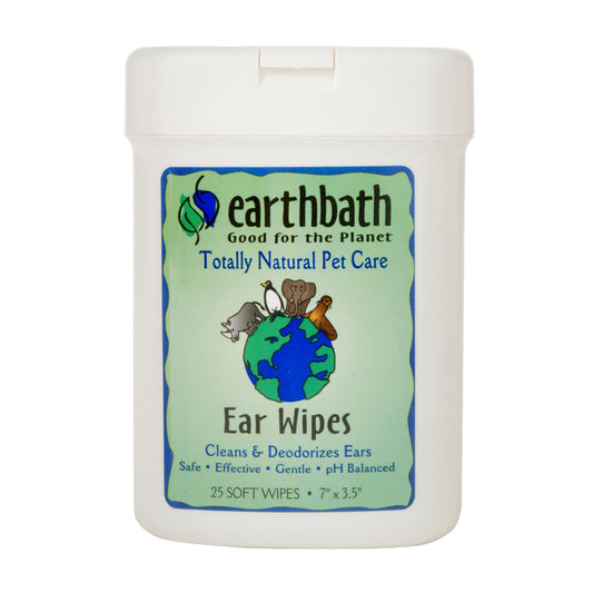 Earthbath® Ear Wipes for Cat & Dog 25 Count