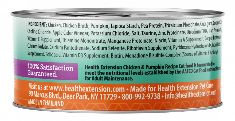 Health Extension Grain Free Chicken and Pumpkin Recipe Canned Cat Food