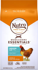 Nutro Wholesome Essentials Indoor Chicken and Brown Rice Recipe Adult  Dry Cat Food