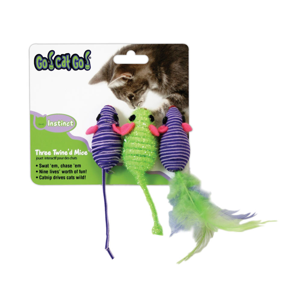 OurPets® Three Twined Mice™ Cat Toys 3 Pieces