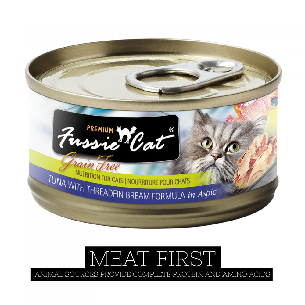 Fussie Cat Grain Free Premium Tuna with Threadfin Bream in Aspic Canned Cat Food