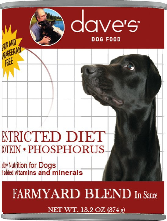 Dave's Restricted Diet Protein Phosphorus Farmyard Blend Canned Dog Food