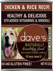 Dave's Naturally Healthy Chicken & Rice Canned Dog Food