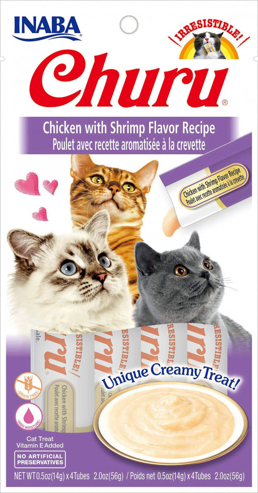 Inaba Churu Chicken Puree with Shrimp Cat Treat