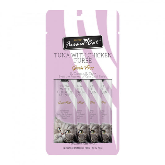 Fussie Cat Tuna with Chicken Puree Canned Cat Treat Food Topper
