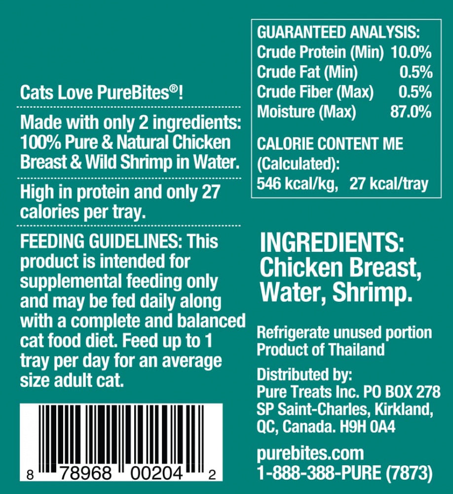 PureBites Mixers Chicken Breast & Wild Ocean Shrimp in Water Cat Food Topper Treat