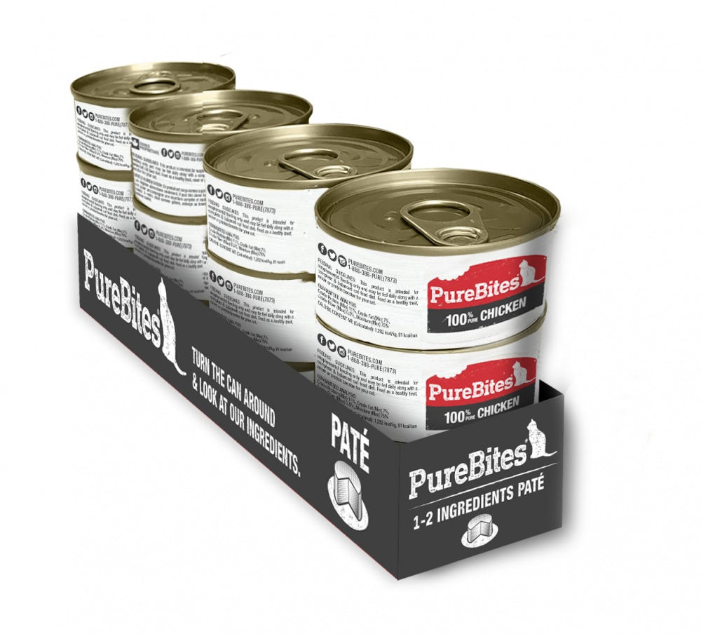 PureBites 100% Pure Chicken Pate Cat Food Topper Treat