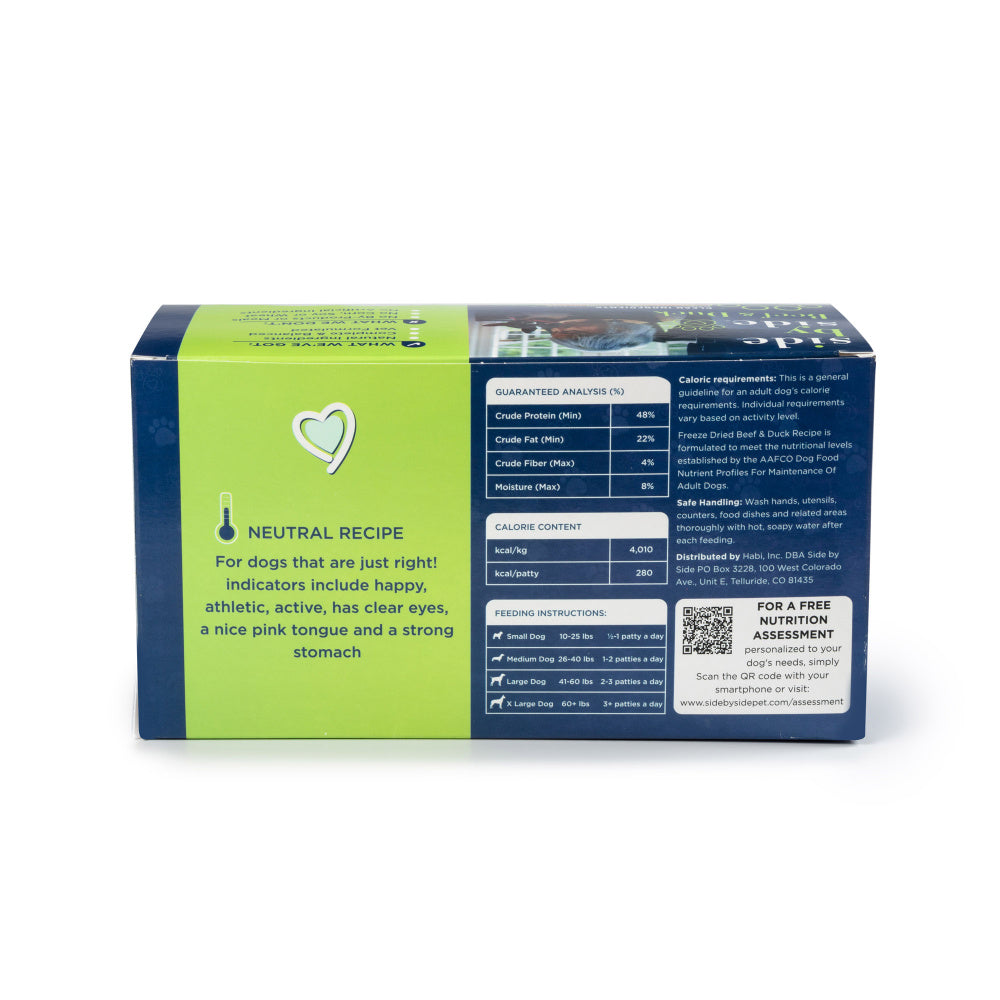 Side By Side Freeze Dried Neutral Beef & Duck Recipe Neutral Recipe Dry Dog Food Side By Side Freeze Dried Neutral Beef & Duck Recipe Neutral Recipe Dry Dog Food