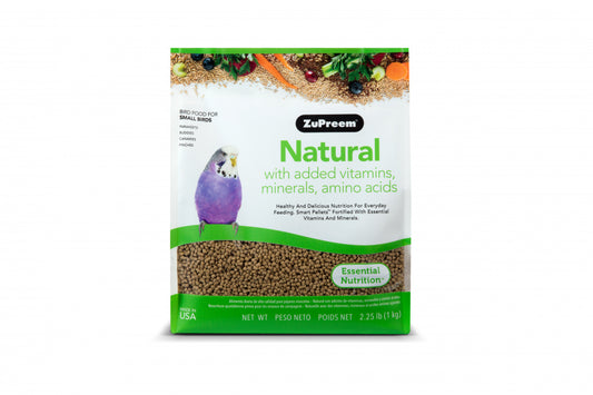 Zupreem Natural Food with Added Vitamins Minerals Amino Acids for Small Birds