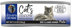Dave's Pet Food Grain Free Cats Meow Beef with Lamb Canned Cat Food