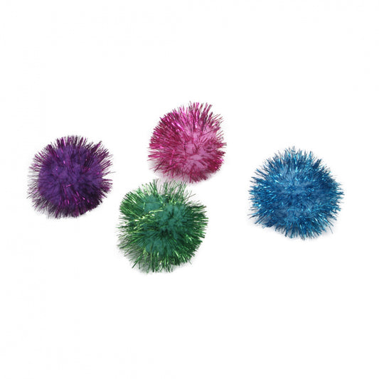 Coastal Pet Products Turbo Ball Glitter Pom Poms Cat Toys