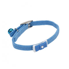 Coastal Pet Products Lil Pals Elasticized Safety Kitten Collar with Jeweled Bow Light Blue