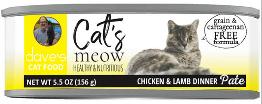 Dave's Pet Food Grain Free Cats Meow Chicken with Lamb Canned Cat Food