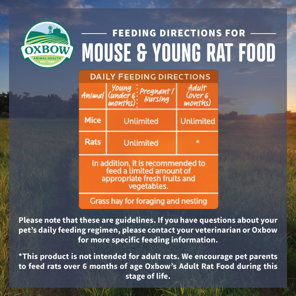 Oxbow Animal Health Essentials Mouse & Young Rat Food All Natural Mouse & Young Rat Food