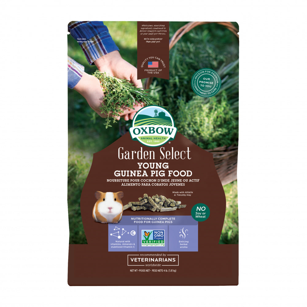 Oxbow Animal Health Garden Select Young Guinea Pig Food Garden Inspired Recipe for Young Guinea Pigs