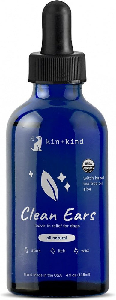 kin kind Organic Clean Ears Leave-In Dog Ear Cleaner