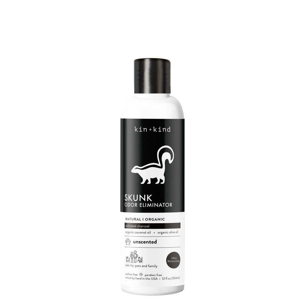 kin+kind Skunk Odor Eliminator Natural Unscented Shampoo for Dogs & Cats