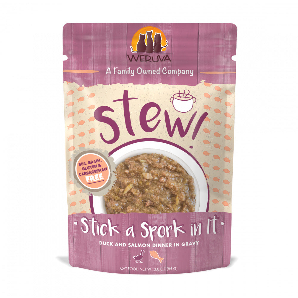 Weruva Classic Cat Stews! Stick a Spork in It with Duck & Salmon in Gravy Canned Cat Food