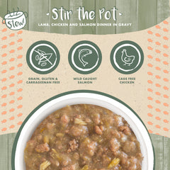 Weruva Classic Cat Stews! Stir the Pot with Lamb Chicken & Salmon in Gravy Canned Cat Food