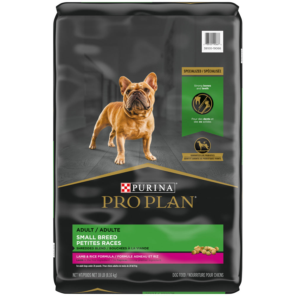 Purina Pro Plan Specialized Shredded Blend Lamb & Rice High Protein Small Breed Dry Dog Food