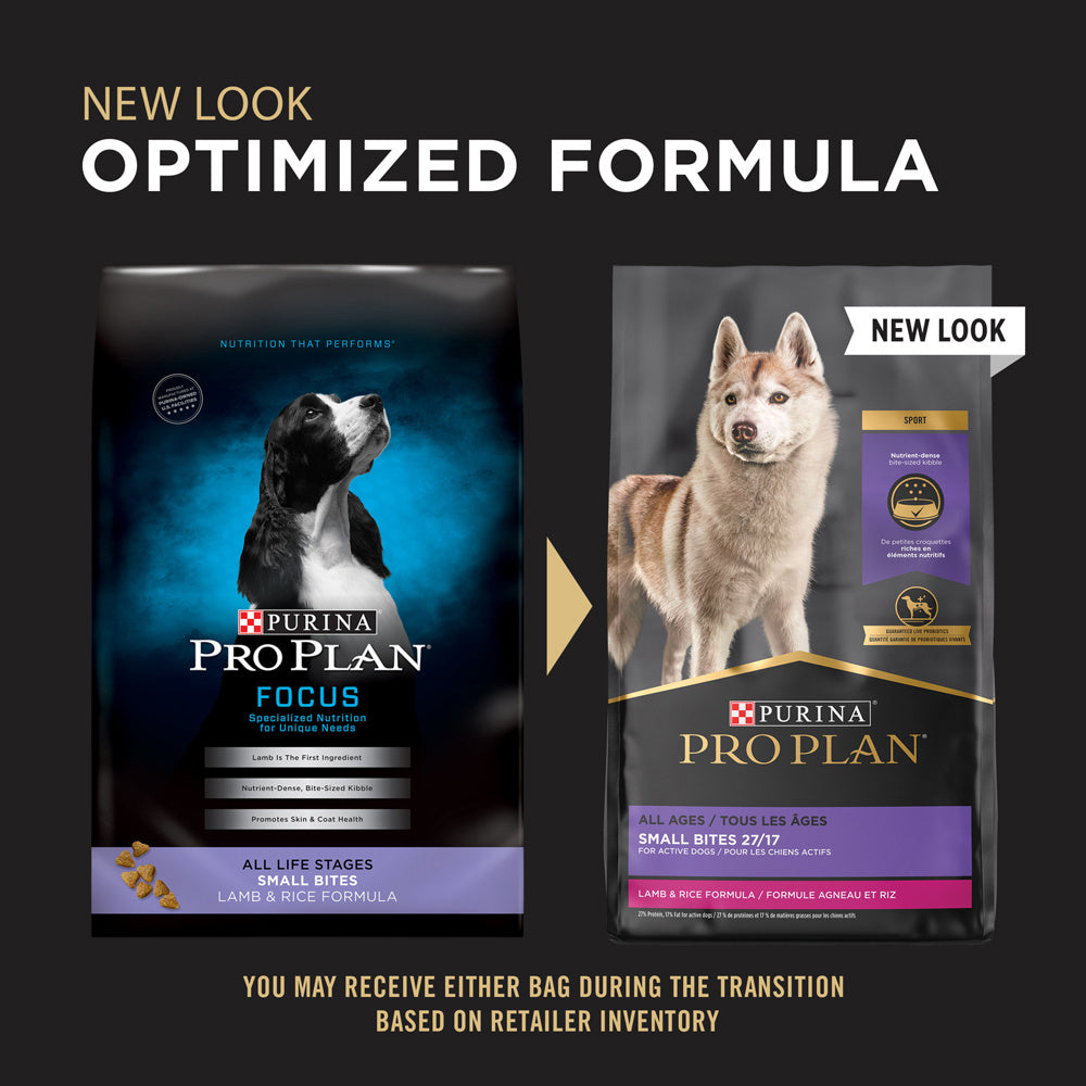 Purina Pro Plan Small Bites Lamb & Rice Formula High Protein, High Energy Dry Dog Food