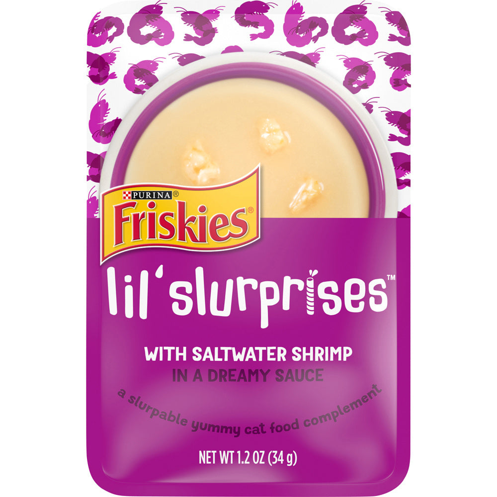 Friskies Lil Slurprises With Saltwater Shrimp Cat Food Compliment