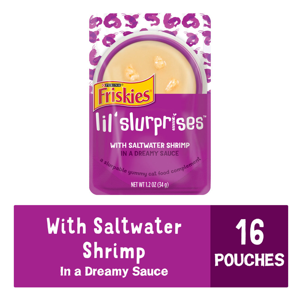 Friskies Lil Slurprises With Saltwater Shrimp Cat Food Compliment