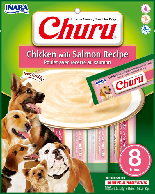 Inaba Dog Churu Chicken With Salmon Recipe Dog Treat