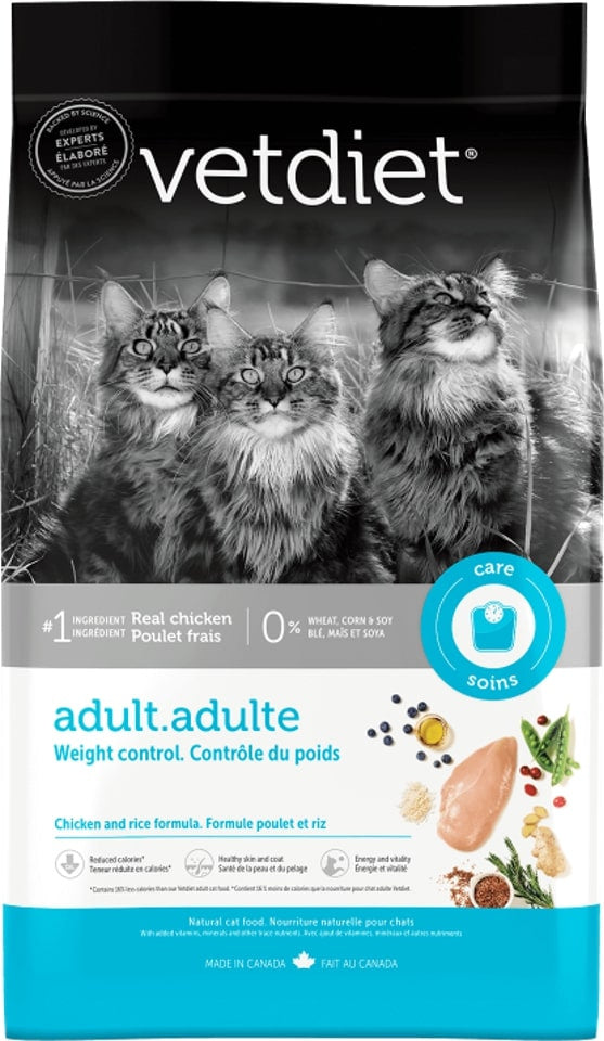 Vetdiet Adult Weight Control Dry Cat Food Chicken & Rice Formula
