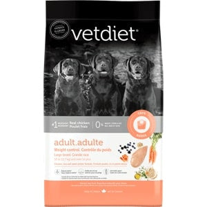 Vetdiet Large Breed Weight Control Dog Food Chicken & Rice Formula