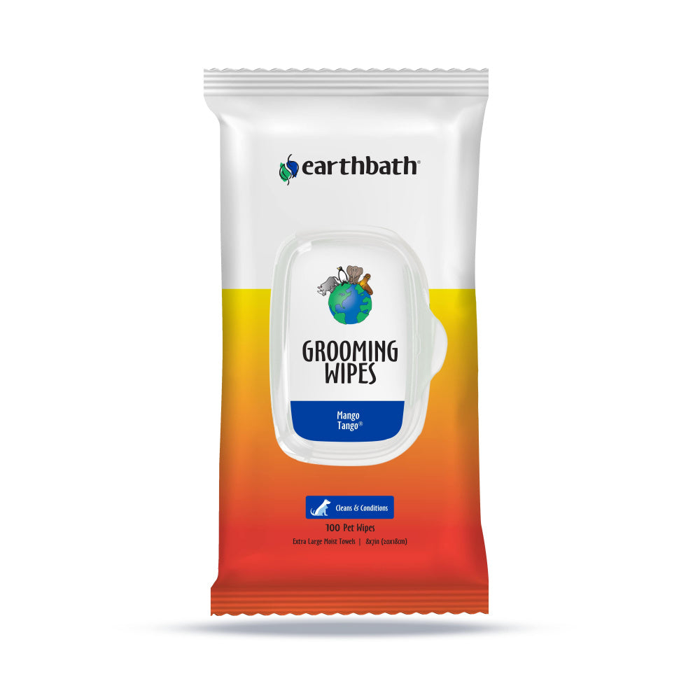 Earthbath Grooming Cleans & Conditions Mango Tango Plant-Based Wipes