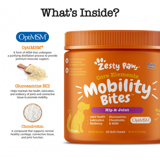 Zesty Paws Mobility Bites Functional Supplement for Hip & Joints for Dogs